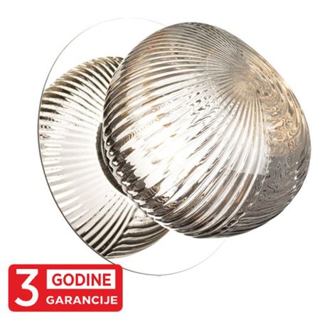 PRISMA LED MAW9401-1S  hrom+smoky zidna lampa 1x4W 3000K 3y Mitea Lighting