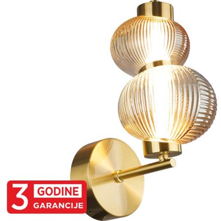 NIMBUS MAW9401-1B zlatna+amber LED zidna lampa 1x8W 3000K 3y Mitea Lighting
