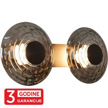 ECLIPTICA MAW9451-2 siva+smoky zidna lampa 2x6W 3000K  LED 3y Mitea Lighting