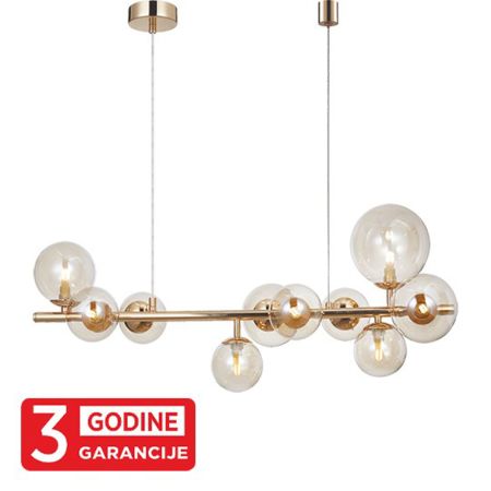 GLOBE MAP9225-10 sampanj zlatno+belo visilica 10xG9 3y Mitea Lighting