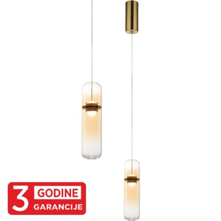 SHADOW MAP9504-1 bronzana+amber LED visilica 6W 3000K SHADOW 3y Mitea Lighting