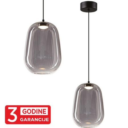 ETERNA MAP9461-1B crna+smoky LED visilica 1x4W 3000K 3y Mitea Lighting