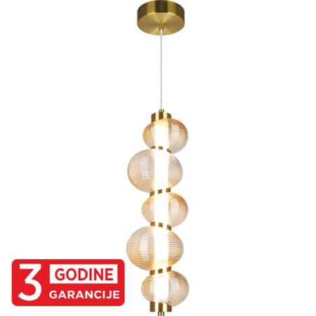NIMBUS MAP9401-1A zlatna+amber LED visilica 18W 3000K 3y Mitea Lighting