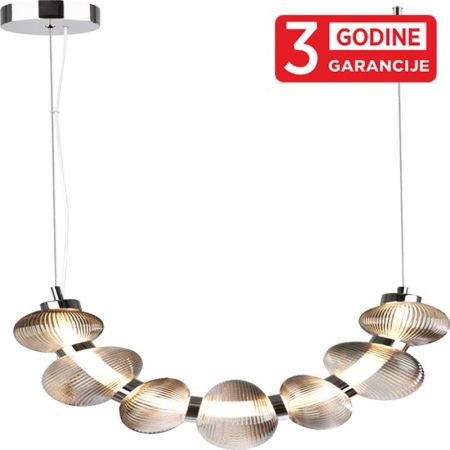 NIMBUS MAP9401-7B hrom+smoky LED visilica 26W 3000K 3y Mitea Lighting