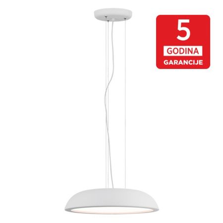 ARCADIA MPD750-450 W peskareno bela LED visilica 24W 3000K 5y Mitea Lighting