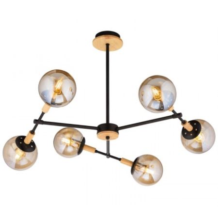 M11081-6 luster crni 6xE27 Max.60W/220V Mitea Lighting