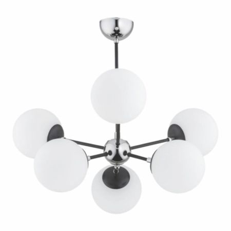 M11094-6 luster hrom-crni 6xE27 Max.60W/220V Mitea Lighting