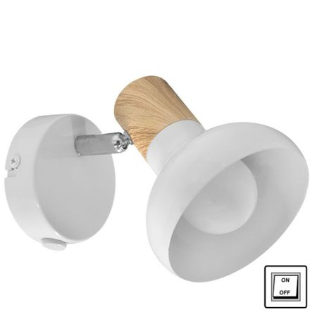 M160610 P bela Spot lampa sa prekidačem 1xE14 40W Mitea Lighting