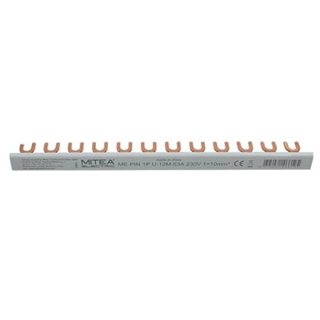 ME-PIN 1P U-12M-63A fork bakarni česalj izolovani 215mm Mitea Electric