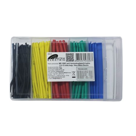 ME-100C set 6 termoskupljajućih bužira 1,5-13 miks boja 10cm Mitea Electric