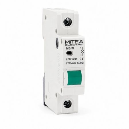ME-TI LED YZ45 zelena signalna tinjalica kao a.o. za DIN šinu Mitea Electric