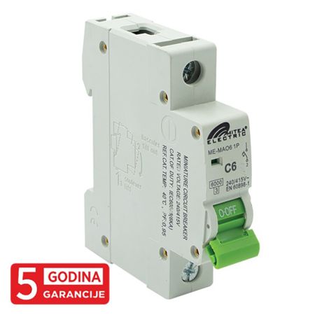 ME-6 Automatski osigurač C6A 6Ka 240/415V tipC 5Y Mitea Electric