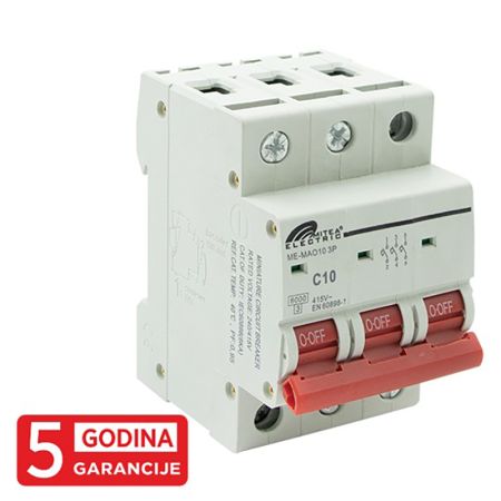 ME-10 3P Automatski osigurač 3x10A 6Ka 240/415V tipC 5Y Mitea Electric