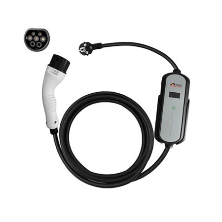 ME-Q16 CRNI EV punjač 16A 3.5KW IP65 prenosivi 2 inča ekran Mitea Electric