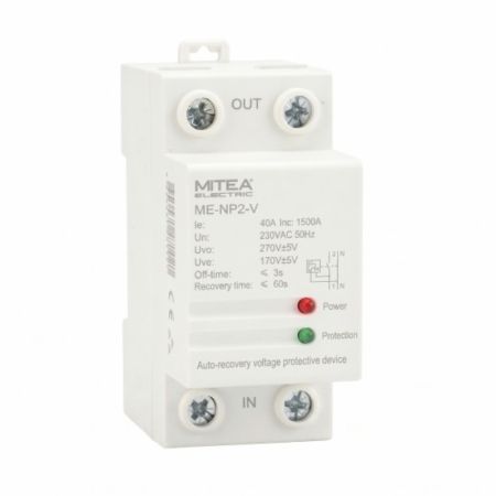 ME-NP2-V 2P 40A  Analogni prenaponski i podnaponski relej pada i rasta za aut.povr. uključivanje Mitea Electric