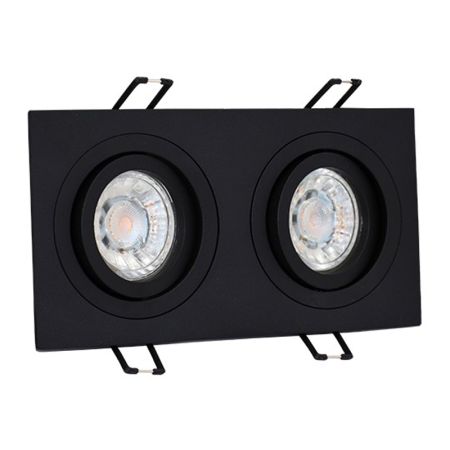 M206018 Ugradna dupla svetiljka crna pravougaona Mitea Lighting