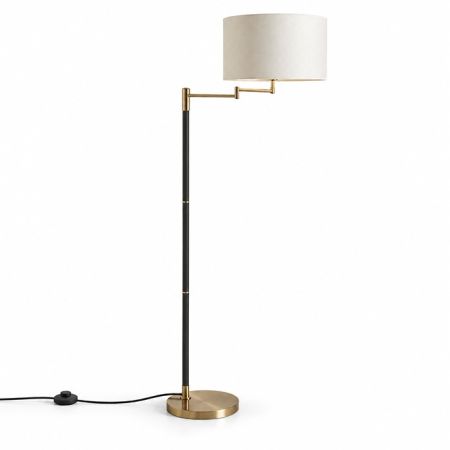 M47-C/BG crno-zlatna podna lampa sa podnim prekidačem E27 Mitea Lighting