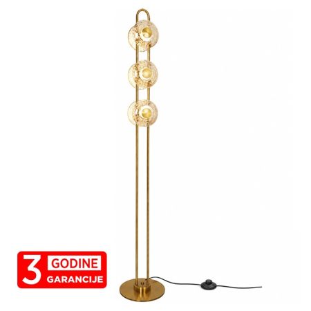 ECLIPTICA MAP9451-6 6x5W 3000K staro zlato+amber LED podna lampa sa podnim prekidačem 3Y Mitea Lighting