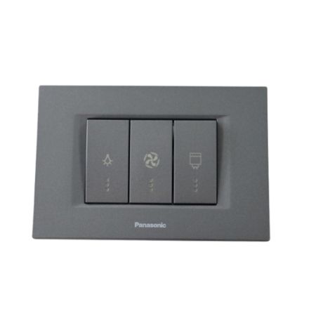 Panasonic 3M tamno sivi model 2 horizontalni kupatilski indikator sa indik. WT9(WVTT30026DG)-EU2 Thea Modular