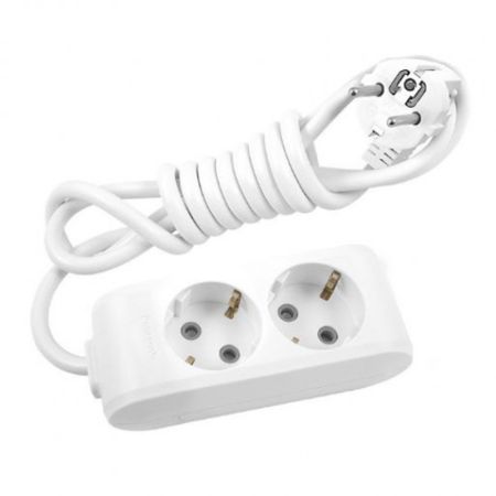 Panasonic BELA priklj.prenosna dvostruka 2Mx5m 3x1,5mm2 16A 250V  WLTB0425-2WH EU4 X-tendia