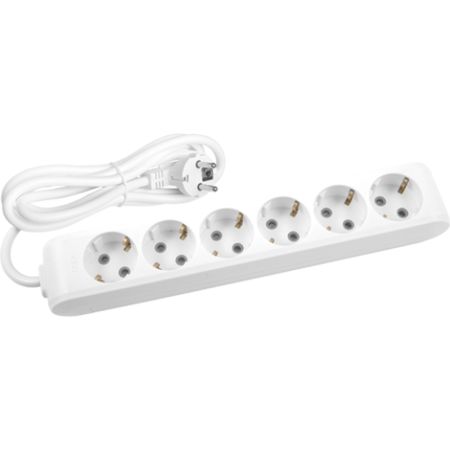 Panasonic BELA priklj.prenosna šestostruka 6Mx3m 3x1,5mm2 16A 250V WLTB0463-2WH EU4 X-tendia