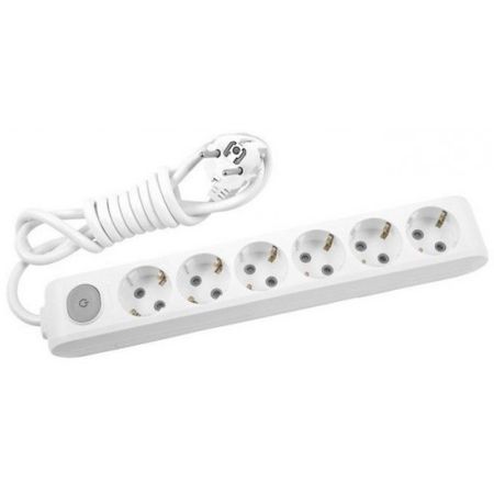Panasonic BELA priklj.prenosna šestostruka sa prek. 6MPx2m 3x1,5mm2 16A 250V WLTA0462-2WH EU4 X-tendia
