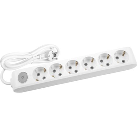 Panasonic BELA priklj.prenosna šestostruka sa prek. 6MPx5m 3x1,5mm2 16A 250V WLTA0465-2WH EU4 X-tendia