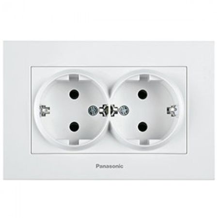 Panasonic suho dupla priključnica II bela vijčana 16A 250V WKTC0205-2WH EU4 Karre Plus