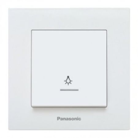 Panasonic taster svetla sa tinjalicom beli vijčani 10A 250V WKTC0017-2WH Karre Plus 