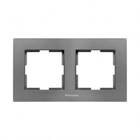 Panasonic okvir  tamno sivi dvostruki horizontalni WKTF0802-2DG EU4, Karre Plus