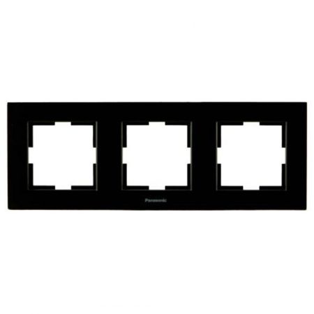 Panasonic okvir crni trostruki horizontalni WKTF0803-2BL EU4, Karre Plus
