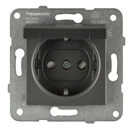 Panasonic šuho priključnica tamno siva sa poklopcem II+DZ vijčana 16A 250V WKTT0210-2DG EU4 Karre Plus