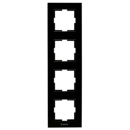Panasonic KPC okvir cetvorostruki vertikalni WKTF0814-2BL EU4, crni, Karre Plus