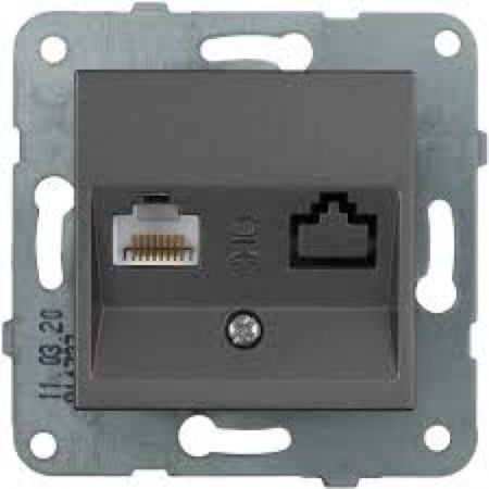 Panasonic KPC kompj. 1M priklj. WKTT0405-2DG EU4 CAT6, tamno siva, Karre Plus
