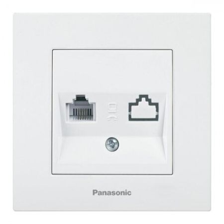 Panasonic KP kompj. 1M priklj. WKTC0404-2WH EU4 CAT5e, bela, Karre Plus
