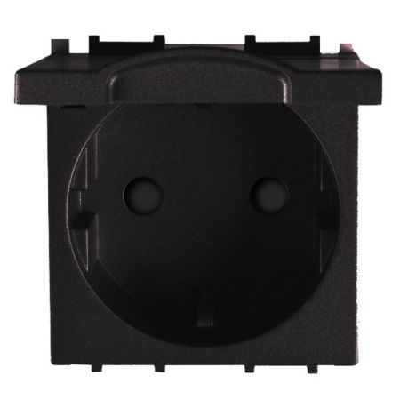 Panasonic 2M crna priključnica sa poklopcem šuho II+DZ 16A 250V WVTT2210-1BL EU2 Thea Modular