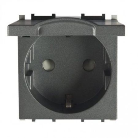 Panasonic 2M tamno siva šuho priključnica sa poklopcem II+DZ 16A 250V WVTT2210-1DG EU2 Thea Modular