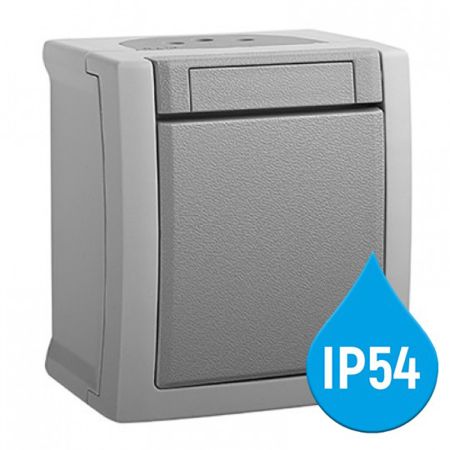 Panasonic  običan prekidač OG sivi 10A 250V IP54 WPTC4001-2GR EU2 PACIFIC