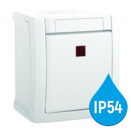 Panasonic taster sa indikacijom OG beli 16A 250V IP54 WPTC4017-2WH EU2 PACIFIC