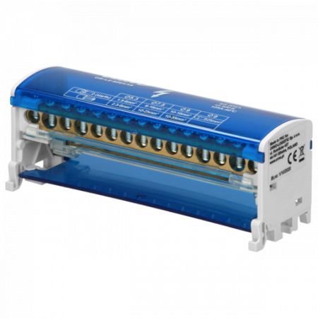 OR-LZ-8201/15 Modularni razdelni blok sa poklopcem za otvaranje sa 15 otvora za DIN šinu 125A ORNO