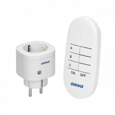 ORNO OR-GB-440(GS) set 1+1 Wireless utičnica sa daljinskim upravljačem max. 3000W IP20