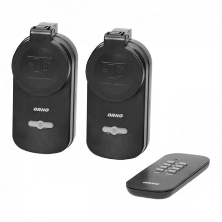 OR-GB-429(GS) IP44 set 2+1 Wireless utičnica sa daljinskim upravljačem max. 1000W ORNO