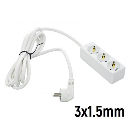 Prenosna trostruka priključnica (produžni kabl) 3x1.5mm 3m Tehnoelektro