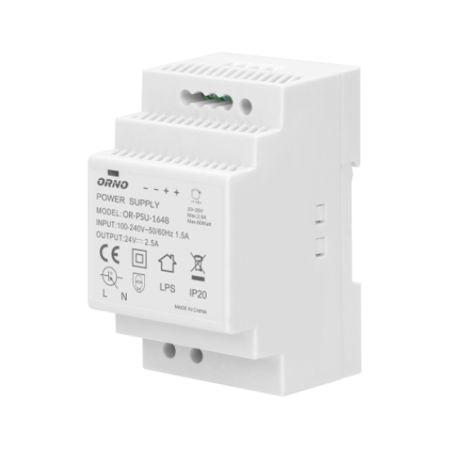 ORNO OR-PSU-1648 napajanje 24V DC 2.5A 60W za DIN šinu 3P