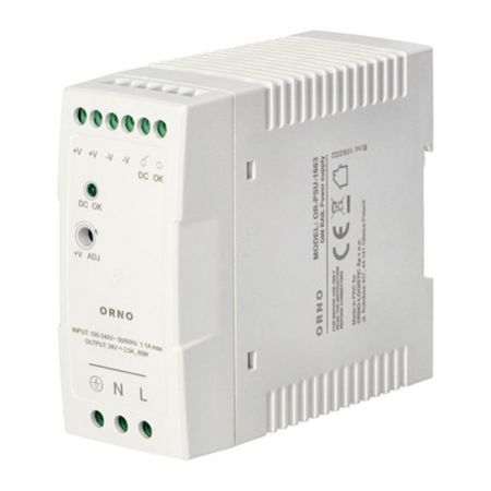 OR-PSU-1663 napajanje industrijsko 24V DC 2.5A 60W za DIN šinu IP27, PVC kućište ORNO 