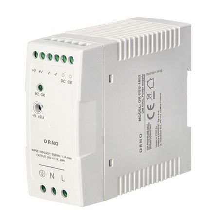 ORNO OR-PSU-1662 napajanje industrijsko 24V DC 1.70A 40W za DIN šinu IP20, PVC kućište
