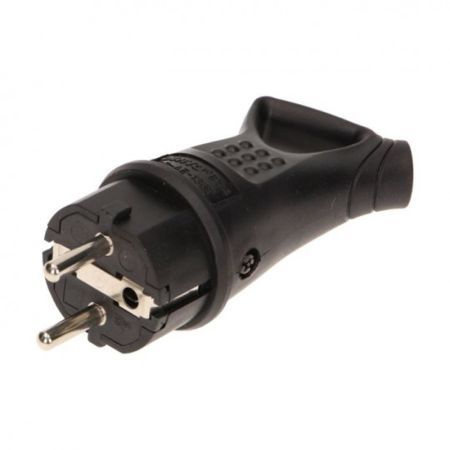 OR-AE-1369 crni utikač sa rukohvatom 16A IP44 ORNO