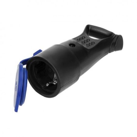 OR-AE-1370(GS) crna spojka sa rukohvatom 16A IP44 ORNO