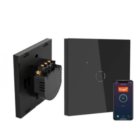 MS-701-1-C TOUCH pametni prekidač WiFi smart breaker 10A 2.4GHZ crni Mitea Electric