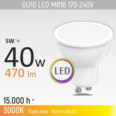 LED sijalica GU10 5W 3000K Mitea Lighting